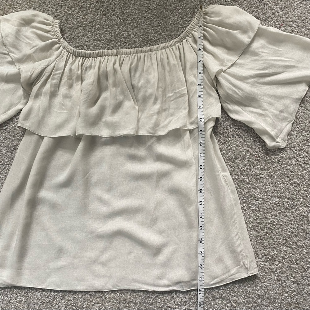 CHASER Off The Shoulder Flutter Sleeve Top - Picture 7 of 7